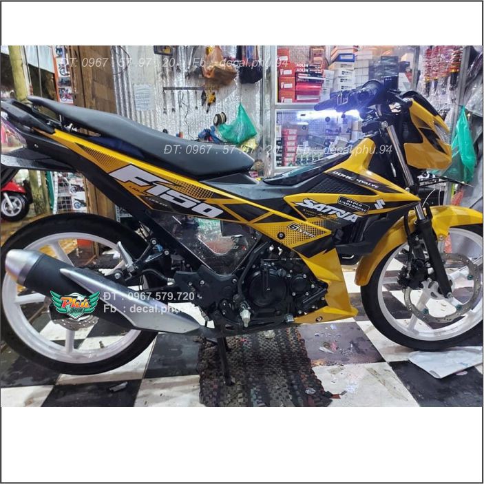 Tem Rời Satria Vàng đen (C)