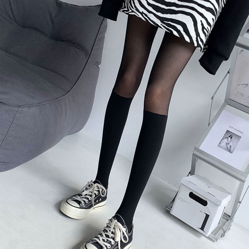 Yoi Quần Tất Lụa Jacquard Họa Tiết Hình Xăm Giả Khâu Gợi Cảm Cho Nữ