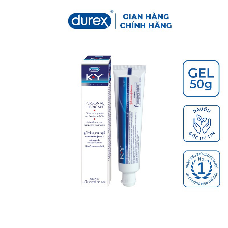 Gel Bôi Trơn Tạo Ẩm Thiên Nhiên DUREX KY - Tuýp 50g bcs