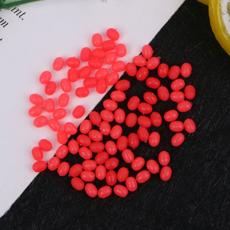 Bộ 100 Phao Nổi Câu Cá Dạ Quang Cứng Hình Oval