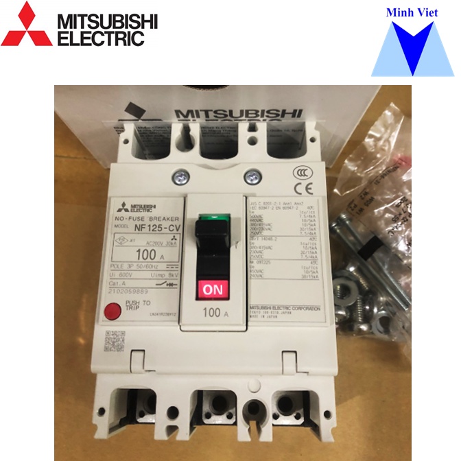 Aptomat Mitsubishi MCCB NF125-CV 2P 80A / NF125-CW 2P 63A / NF125-SV 2P 100A / NF125-SV 3P 63A / NF160-SW 4P 160A