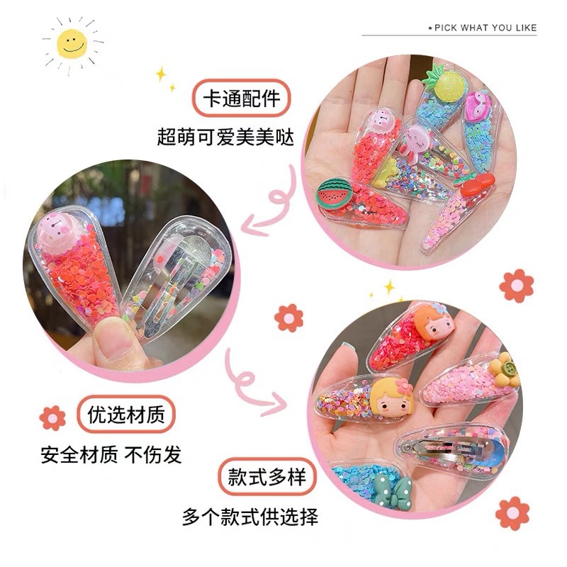 Kẹp Tóc Bb Họa Tiết Hoạt Hình Dễ Thương Cho Bé Gái