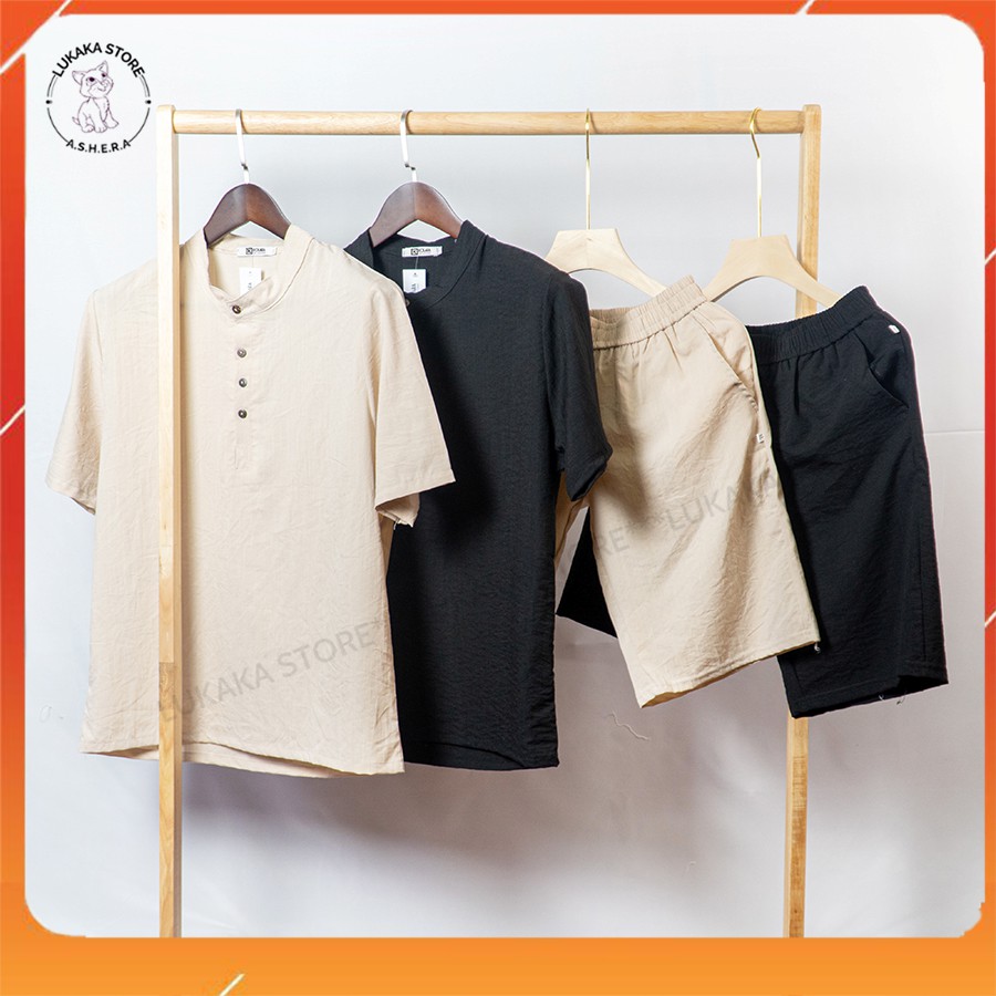 Bộ Quần Áo Đũi Ngắn Nam ❤️FREESHIP❤️Chất Liệu Đũi Xước Cho Cảm Giác Mặc Rất Thoải Mái.