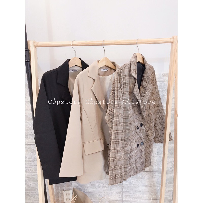 ÁO BLAZER ĐEN NÂU CARO | BigBuy360 - bigbuy360.vn