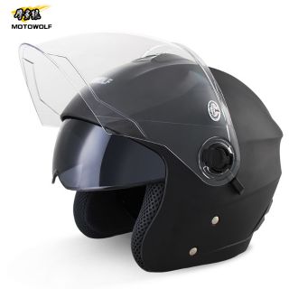 Nón bảo hiểm 2 kính Moto wolf