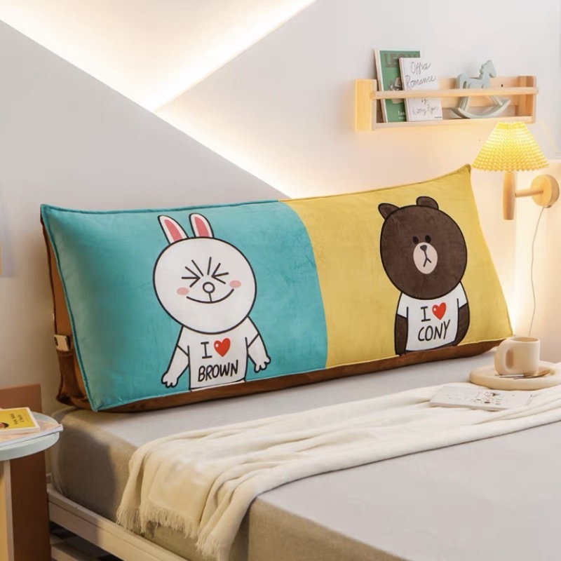Gối tựa đầu giường họa tiết ngộ nghĩnh size 1m5 và 1m8