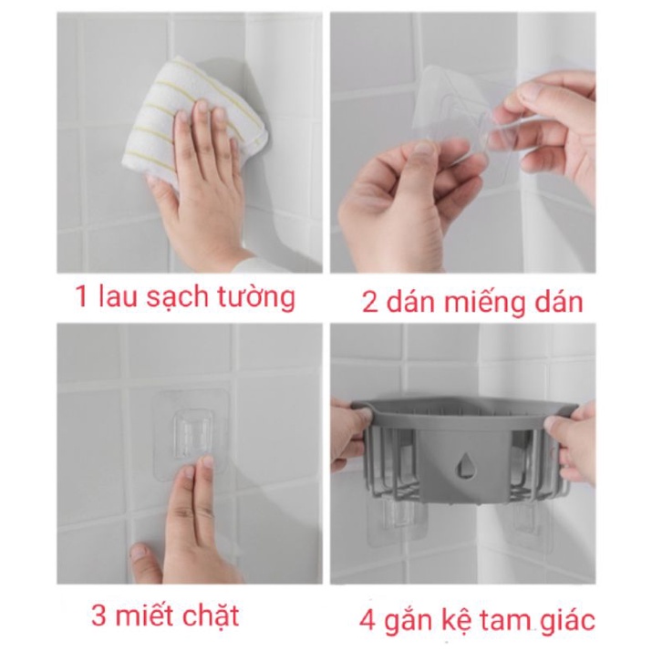 KỆ TAM GIÁC DÁN TƯỜNG PHÒNG TẮM, NHÀ BẾP