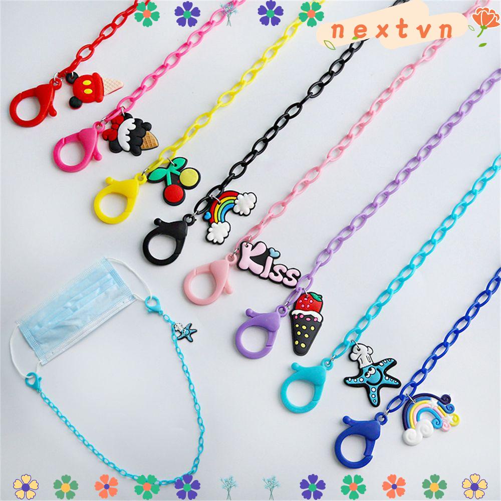 Dây đeo mắt kính họa tiết hoạt hình bằng acrylic chống thất lạc cho nam và nữ