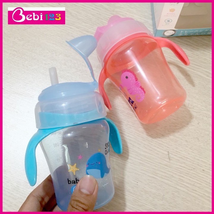 Bình tập uống nước đầu mỏ vịt Baby Babuu Nhật Bản 240ml cho bé