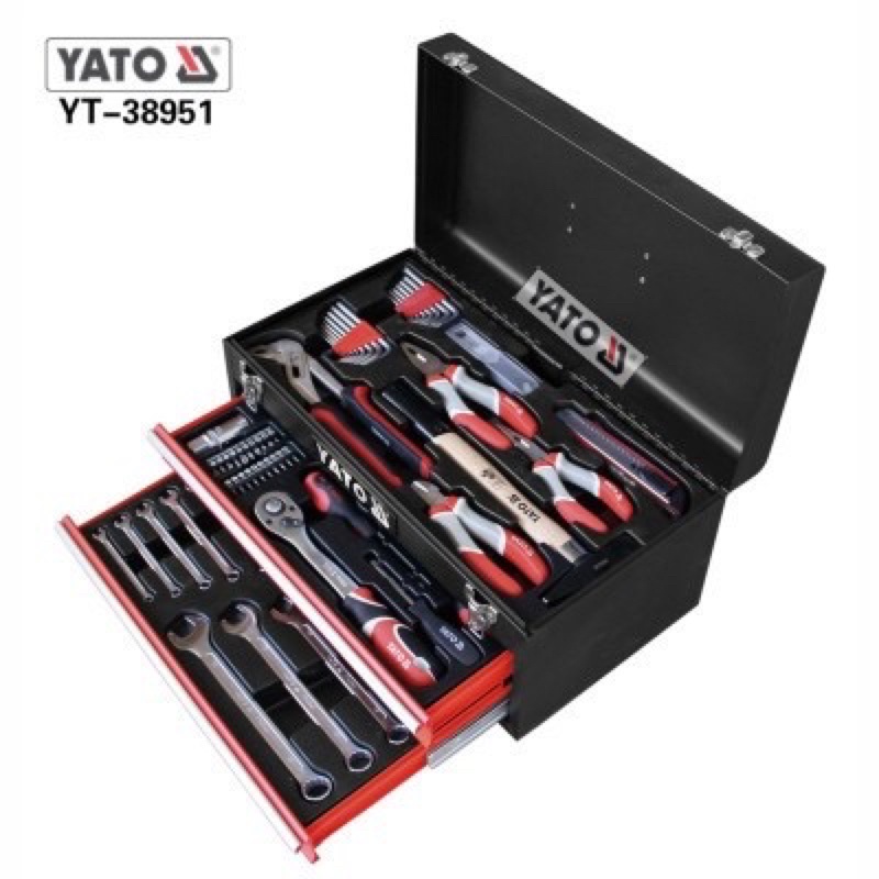 HỘP ĐỒ NGHỀ SỬA CHỮA XE MÁY CHUYÊN DỤNG 3 NGĂN 80 CHI TIẾT YATO YT-38951