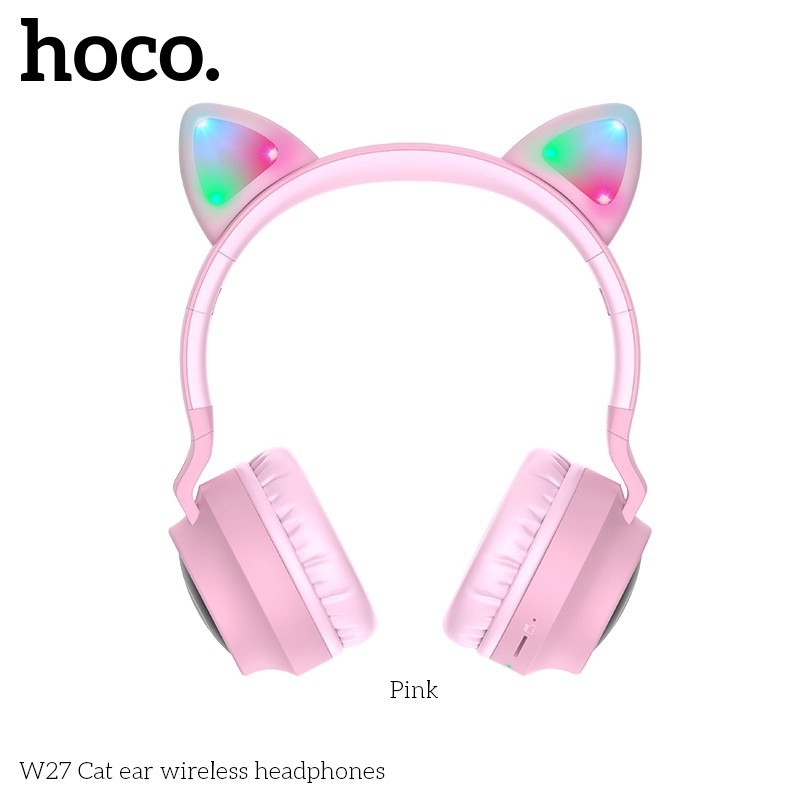 Tai nghe chùm đầu mèo Headphone Bluetooth HOCO W27 new 2020 - Chính hãng