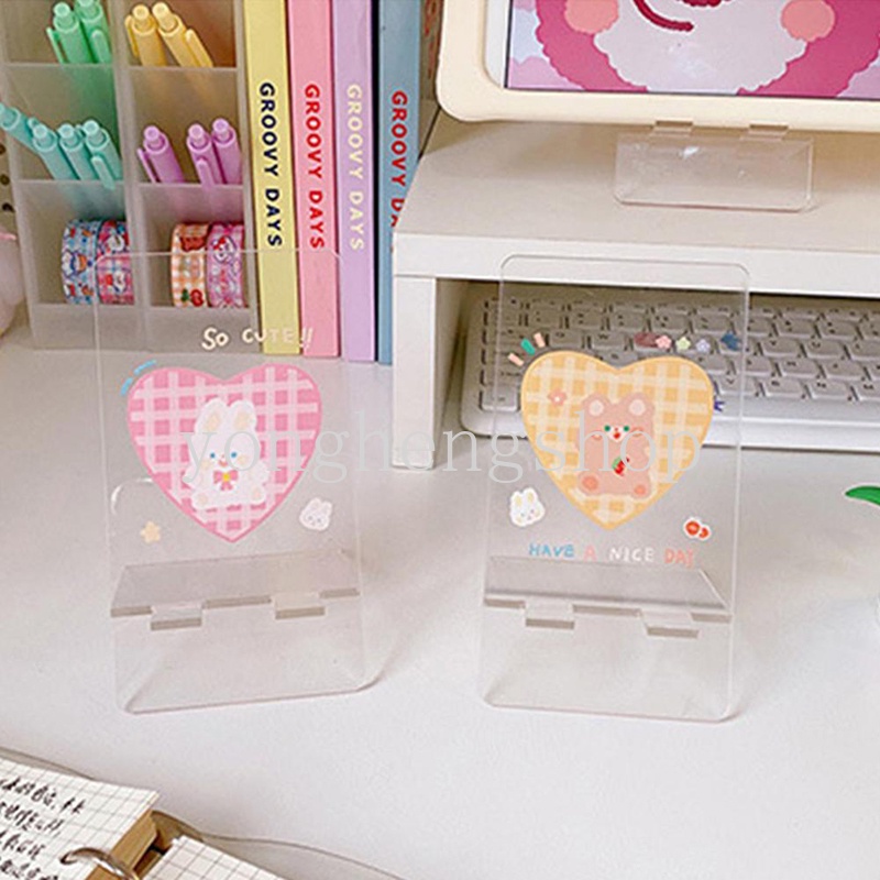 Giá Đỡ Điện Thoại/Máy Tính Bảng Bằng acrylic Hình Thỏ / Gấu Hoạt Hình Dễ Thương Sáng Tạo