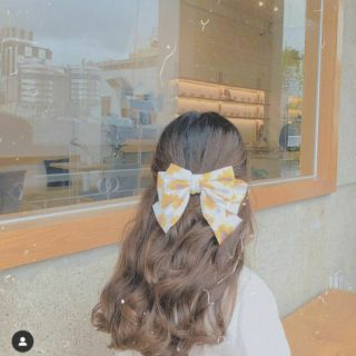 Kẹp tóc nơ lụa voan hoa cúc
