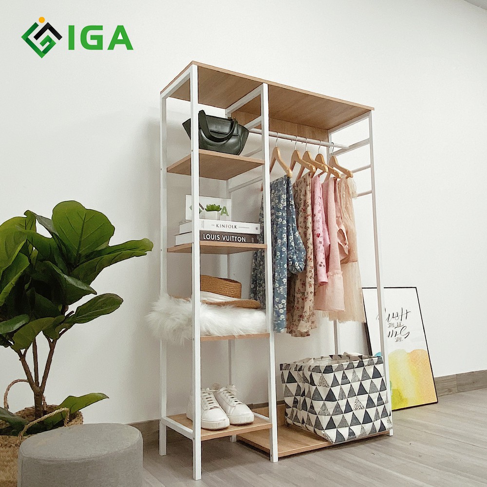 Giá treo quần áo IGA Hanger nội thất phòng ngủ hiện đại - GM08