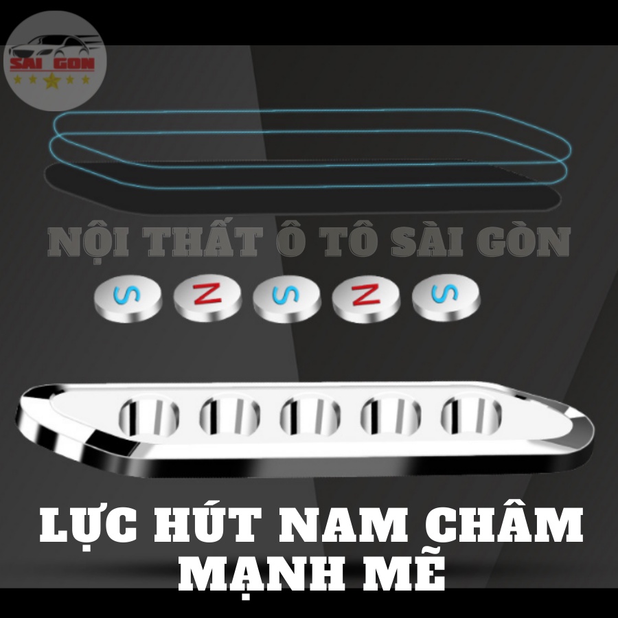 Giá đỡ điện thoại nam châm trên ô tô rất thẩm mỹ, gọn nhẹ, dễ sử dụng và không che khuất tầm nhìn