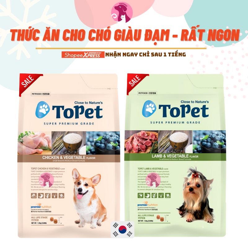 Thức ăn cho chó - Hạt Topet - Dành cho mọi lứa tuổi & giống cún