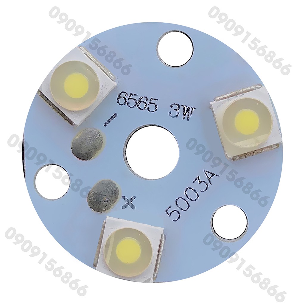 Led vỉ tròn 3w ( 3 mắt) chạy qua chấn lưu