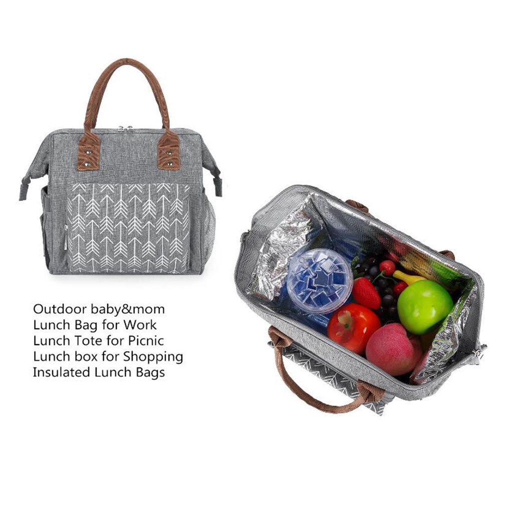 [Dolity2] Túi Đựng Hộp Cơm Trưa Cách Nhiệt Làm Mát Dành Cho Tập Luyện Tại Nhà Trường Học