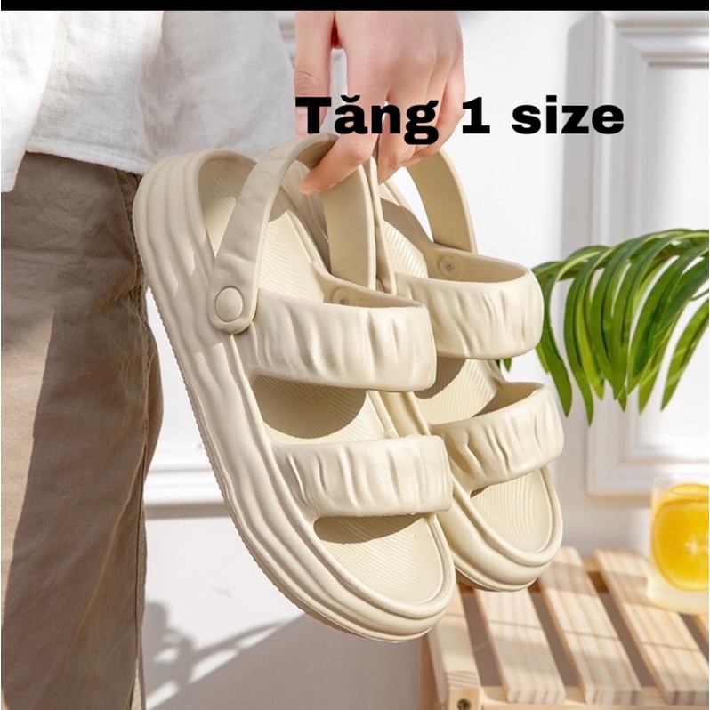 Sandal Nữ Quai Nhúm Đế Bằng Siêu Nhẹ (tăng 1 size)