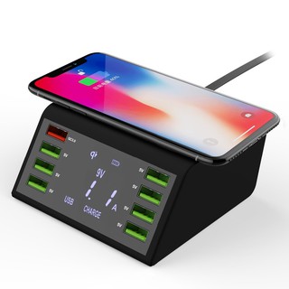 Đế Sạc Nhanh Không Dây 8 Cổng Usb 3.0
