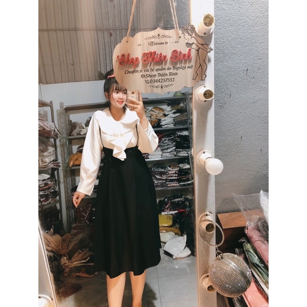 SET ÁO SƠ MI BÈO KÈM YẾM DÀI BIGSIZE
