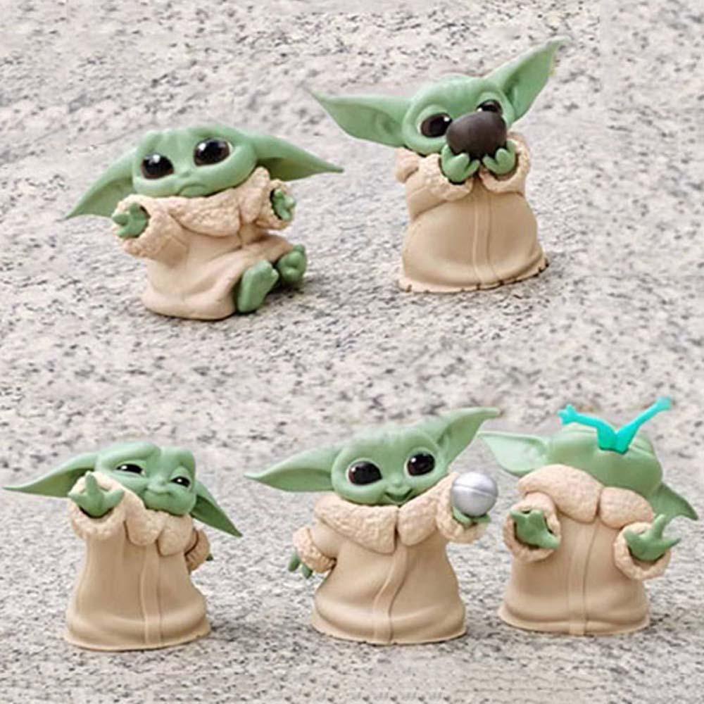 DARNELL Set 6 Mô Hình Búp Bê Yoda Đáng Yêu Cho Bé