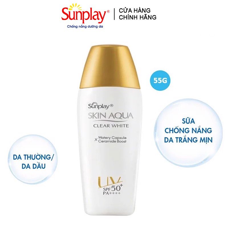 Sữa Chống Nắng Dưỡng Trắng Cho Da Dầu Sunplay Skin Aqua Clear White Spf50 25g