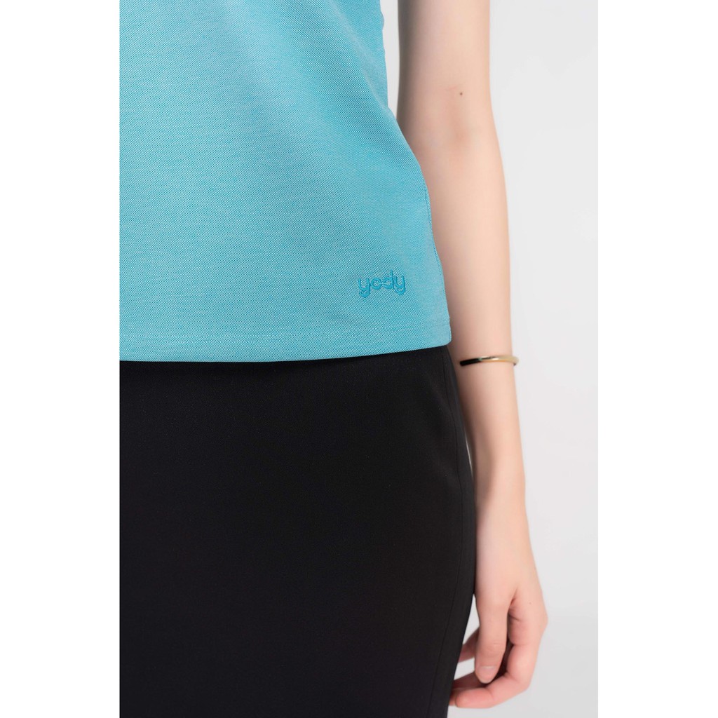 Áo Polo Nữ Yody chất liệu Cotton Pique dệt mắt chim không Logo mềm mịn co dãn thấm hút tốt APN4390
