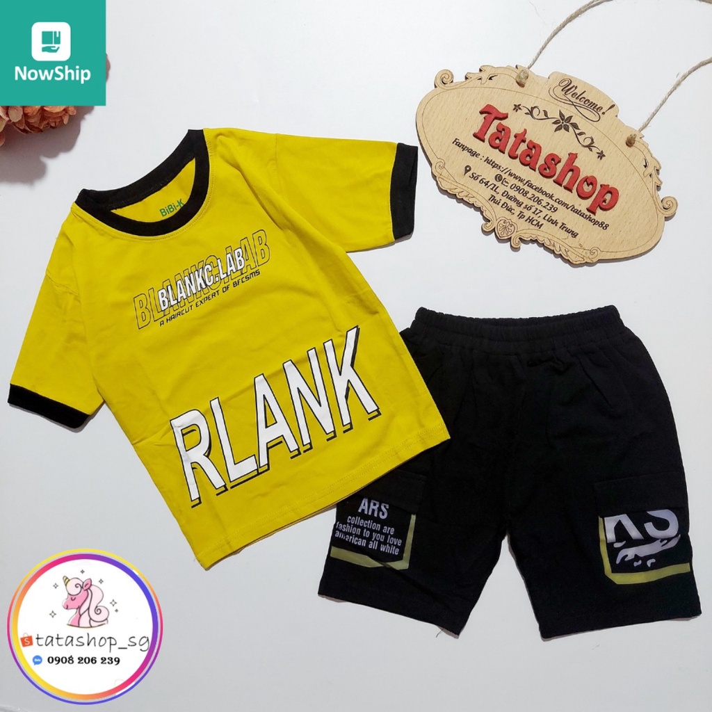 Set bộ bé trai thun cotton cao cấp đẹp - từ 11 đến 35kg T224