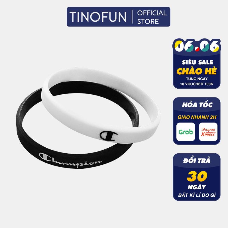 Vòng tay nam nữ đẹp TINOFUN mã TF2 Vòng đeo tay nam nữ cao su co giãn họa tiết Champion Deal 1k | BigBuy360 - bigbuy360.vn