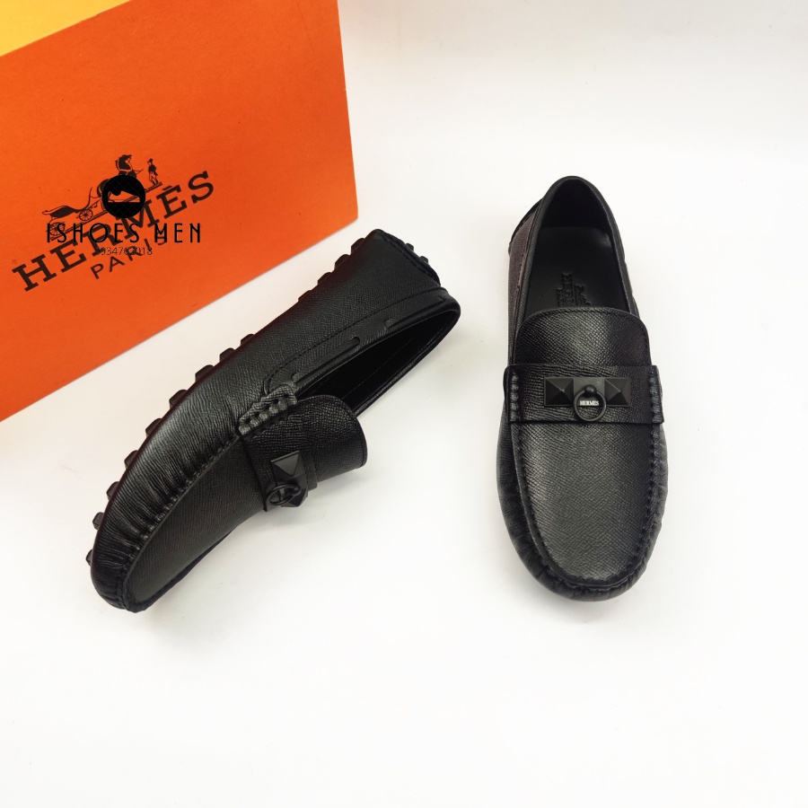 Giày lười nam Hermes2021 da bò xịn 100% cao cấp Full box
