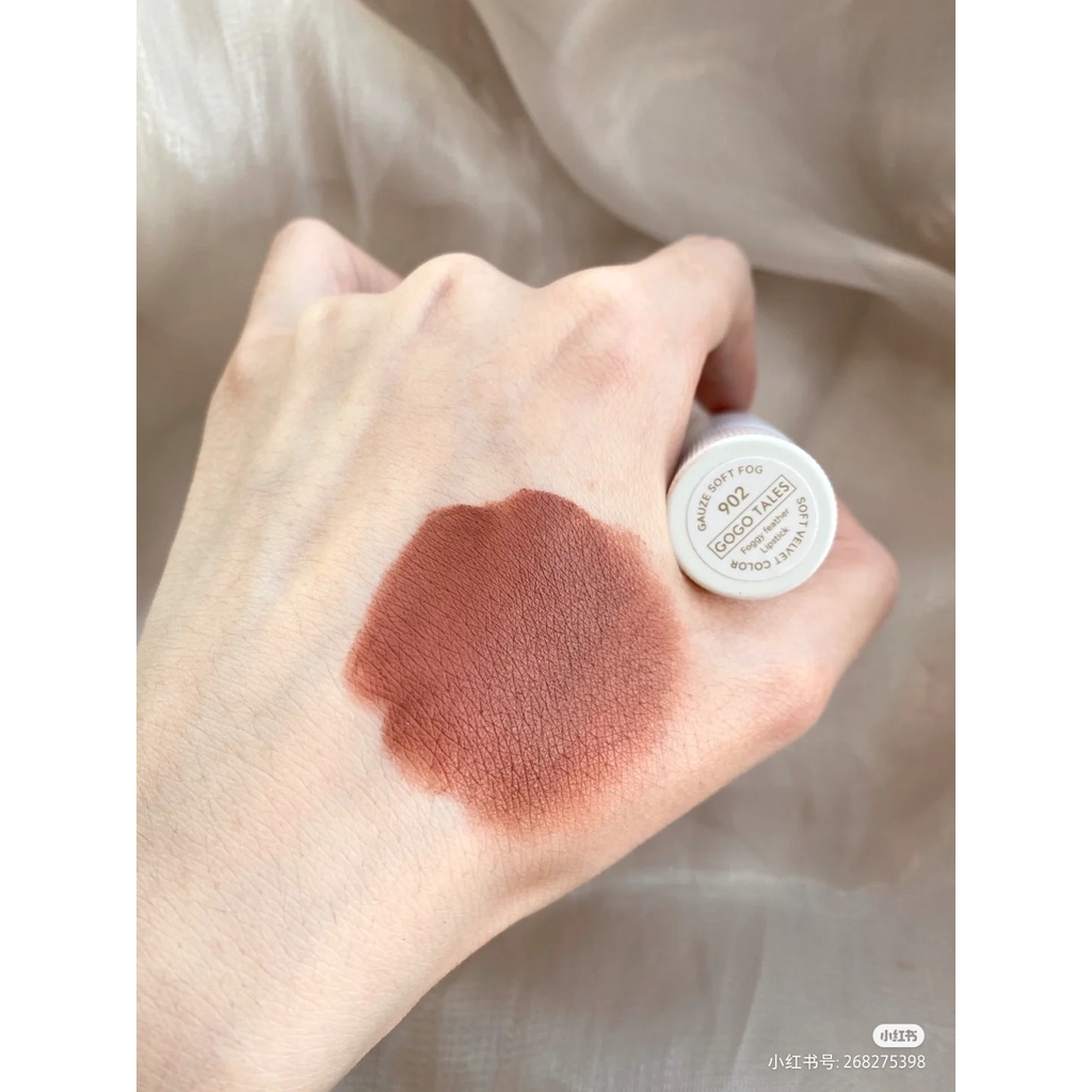 Son thỏi GoGo Tales GT319 Autume and Winter Retro Foggy Feather mềm mịn lên màu chuẩn không khô môi