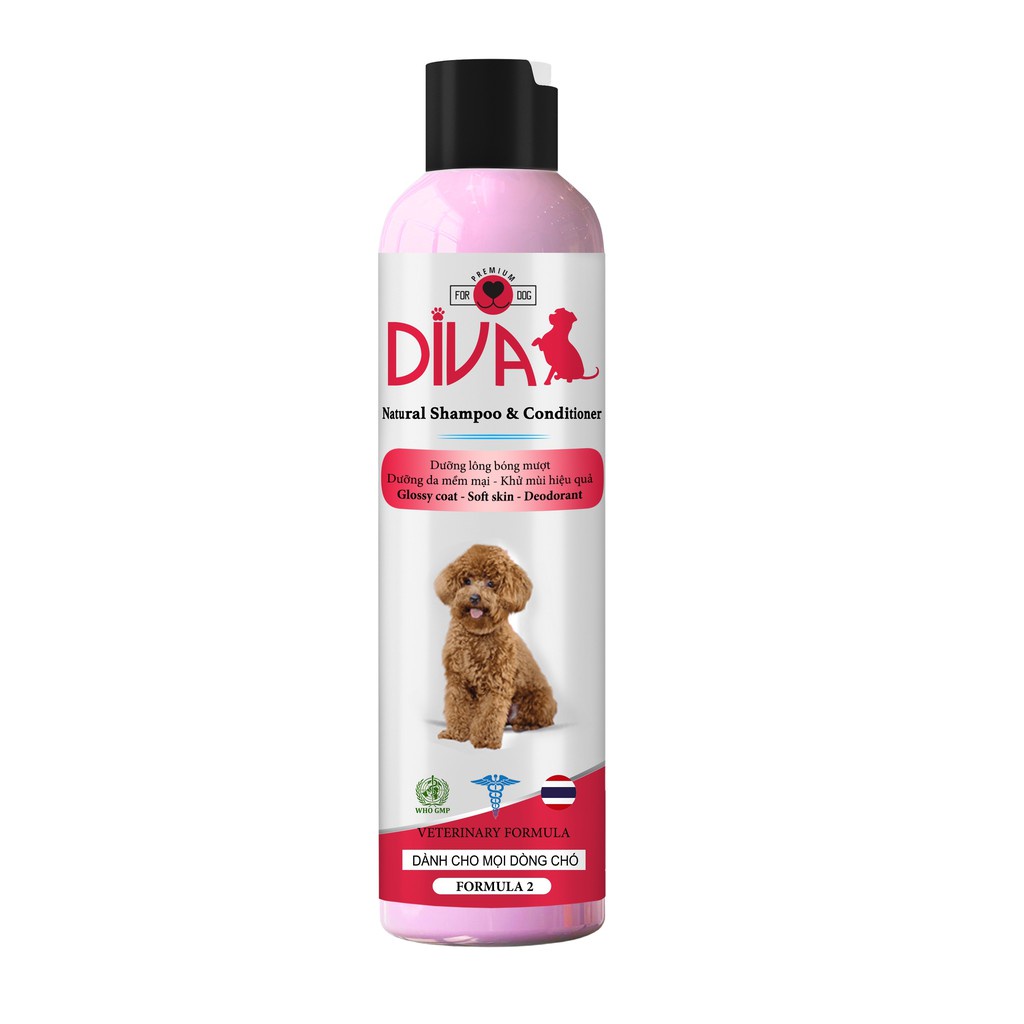 SỮA TẮM DIVA - KHỬ MÙI HIỆU QUẢ CHO CHÓ 260ML &amp; 400ML