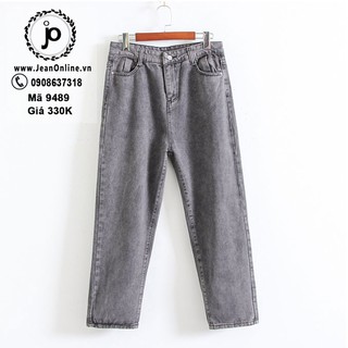Bigsize Nữ - jean dài Baggy (MS 9489) quần bò ngoại cỡ từ 65kg đến 95kg