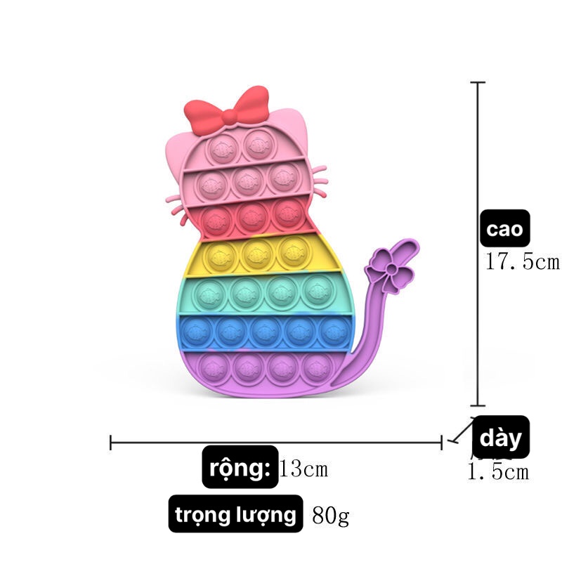 Pop It 2021 Nhiều Hình Đồ Chơi Cho Bé Giải Trí Bấm Nút Bong Bóng Giảm Stress An Toàn Cho Bé - MH: 9000000405