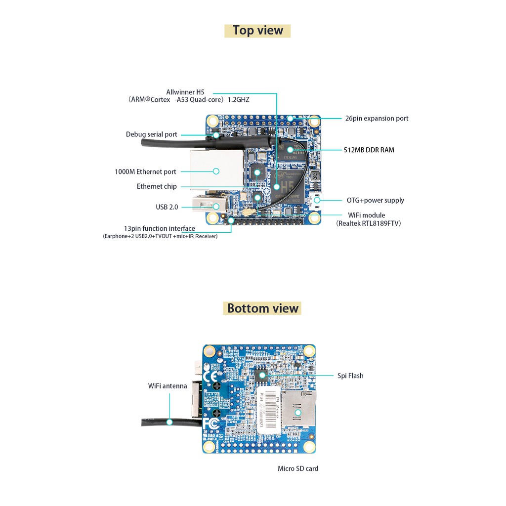 Máy tính nhúng Orange Pi Zero Plus