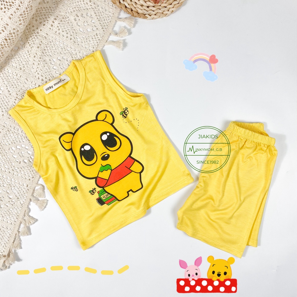 Bộ Ba Lỗ THUN LẠNH MINKYMOM In Nhân Vật Hoạt Hình Cho Bé BL-IN17