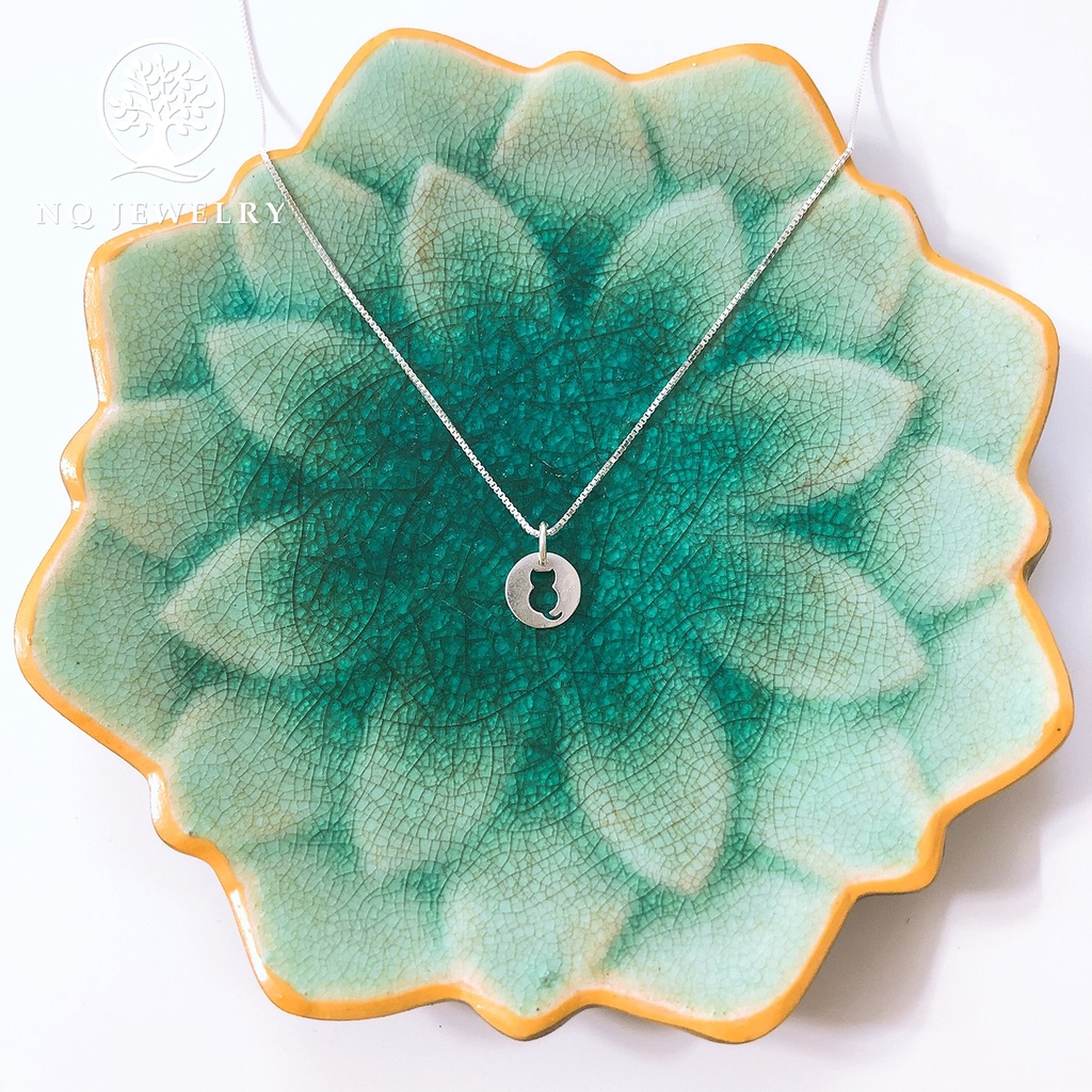 Dây chuyền bạc mặt mèo - NQ Jewelry