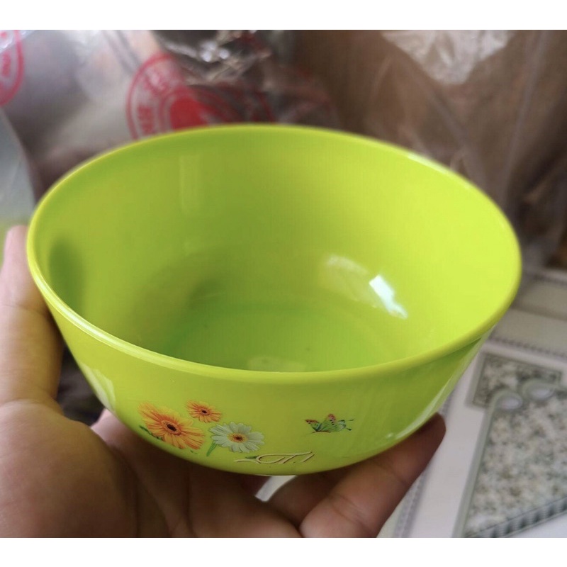 Sỉ_ 100 Chén CƠM Nhựa HOA CÚC, Nhựa dày (Rộng 11cm, Hình thật)