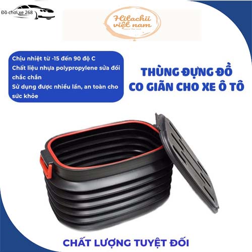 Thùng Đựng Đồ Ô Tô - Thùng Đựng Đồ Gấp Gọn - Để Đồ Cốp Xe Hơi, Đa Năng Dùng Cho Ô Tô Và Gia Đình Dung Tích Lớn