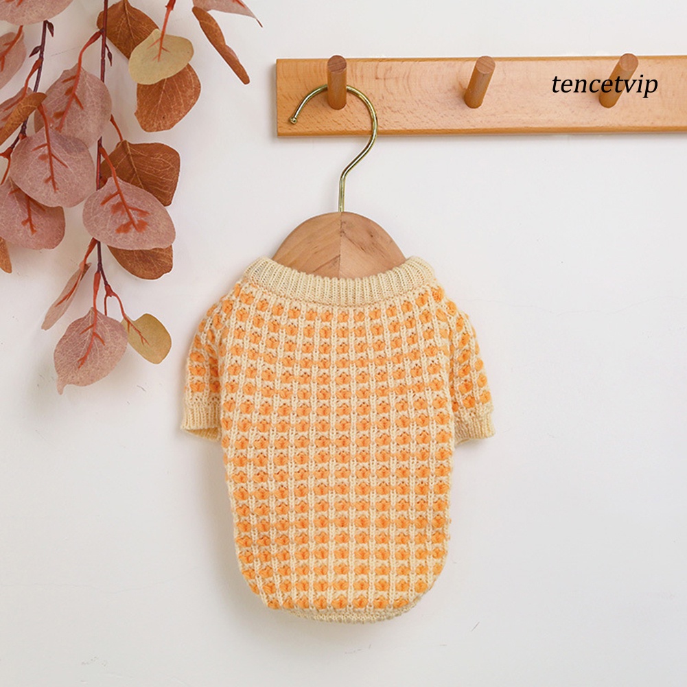 Áo Len Giữ Ấm Màu Sắc Cam Thời Trang Thu Đông Cho Thú Cưng
