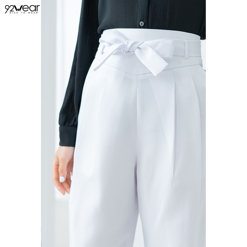 Quần Baggy nữ công sở 92WEAR đủ màu, đủ size thắt đai rời QGW0927