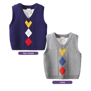 Áo len ghi lê bé trai WELLKIDS họa tiết đáng yêu cho bé hàng xuất Âu Mỹ