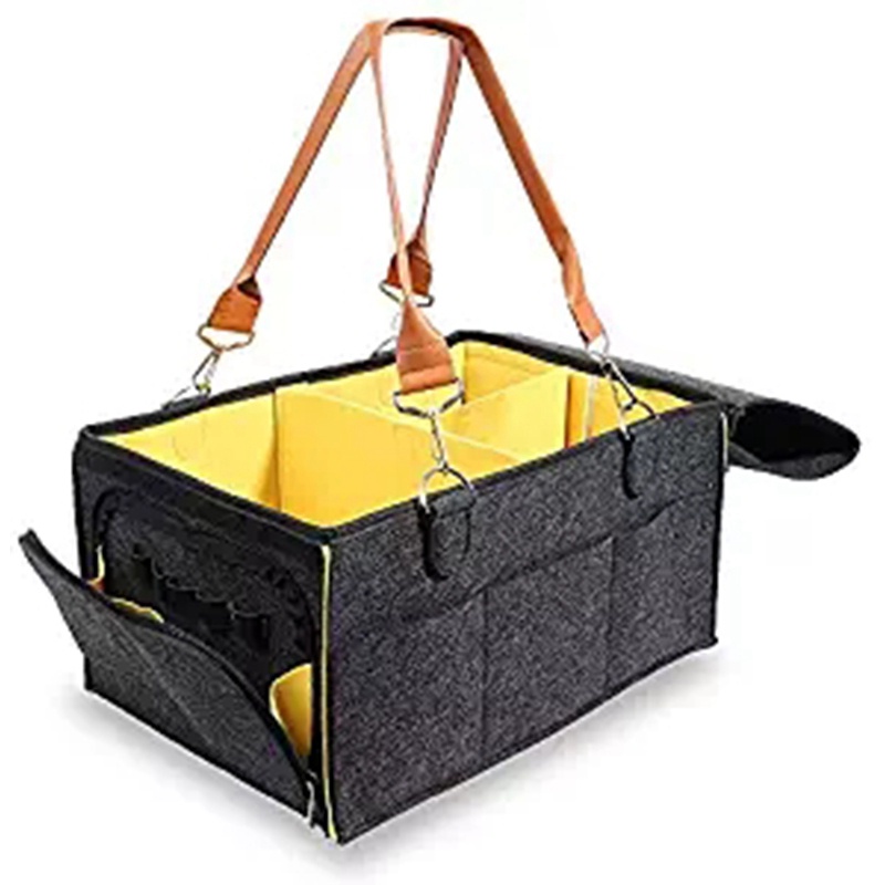 Giỏ đựng đồ dùng thiết yếu/ tã cho bé kích thước nhỏ gọn để trên xe hơi/ mang theo khi đi du lịch