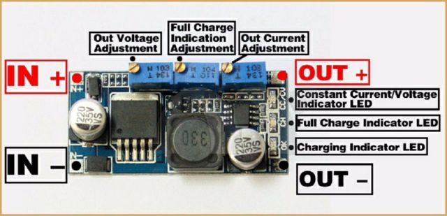 Mạch Giảm Áp Quản lý sạc Pin - Ắc Quy LM2596 3A