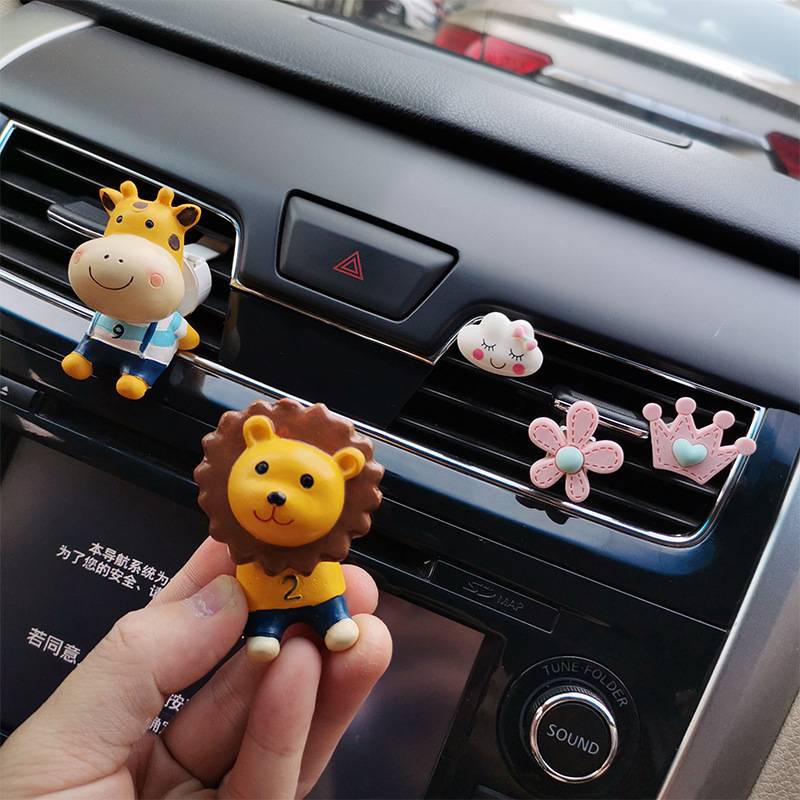 Sáp thơm cài cửa gió ô tô hình động vật dễ thương