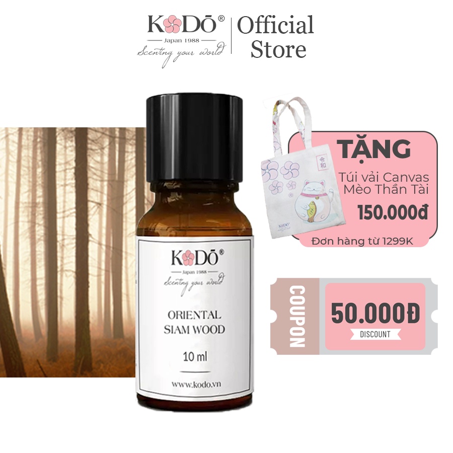 Tinh Dầu Nước Hoa Nhập Khẩu,Thơm Phòng Kodo Oriental Siam Wood - Nguyên Chất - 3 Tầng hương thơm độc đáo 10ml/50ml/110ml