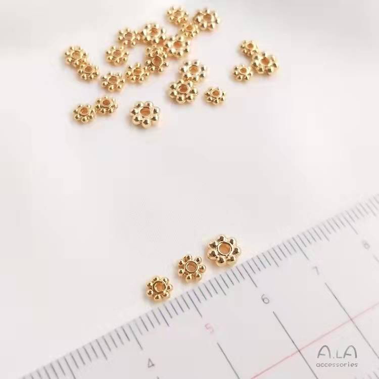 Hạt Làm Trang Sức Hình Bông Tuyết Bằng Đồng 14k 18k diy