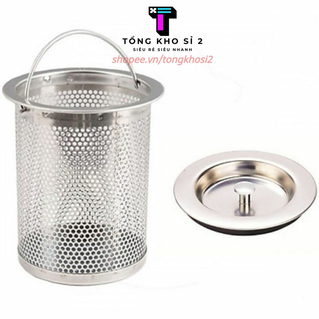 [Mã LIFEXANH03 giảm 10% đơn 500K] PVN20753 Lọc rác bồn rửa bát inox có nắp đậy T2