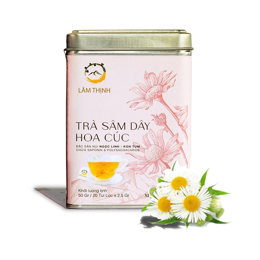Trà sâm dây hoa cúc ngọc linh ngon túi lọc 40gr và 50gr lâm thịnh ocop kon tum | BigBuy360 - bigbuy360.vn